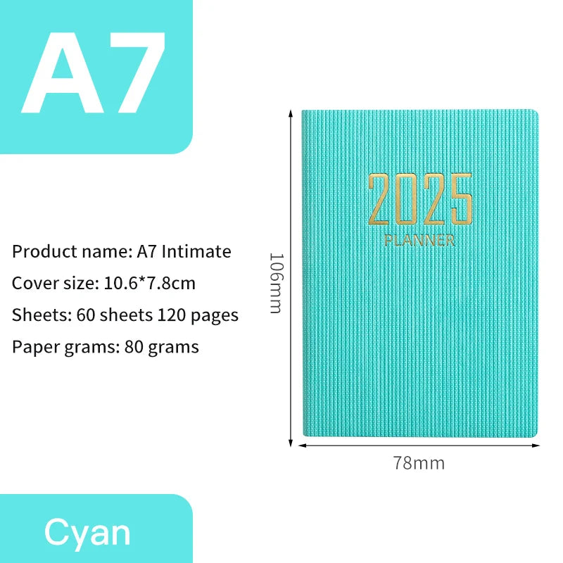 A7 Pocket Planner Calendar Journal