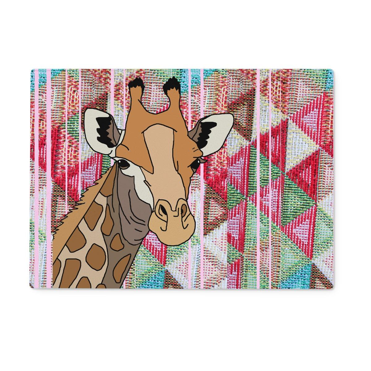 African Giraffe Glass Chopping Board.