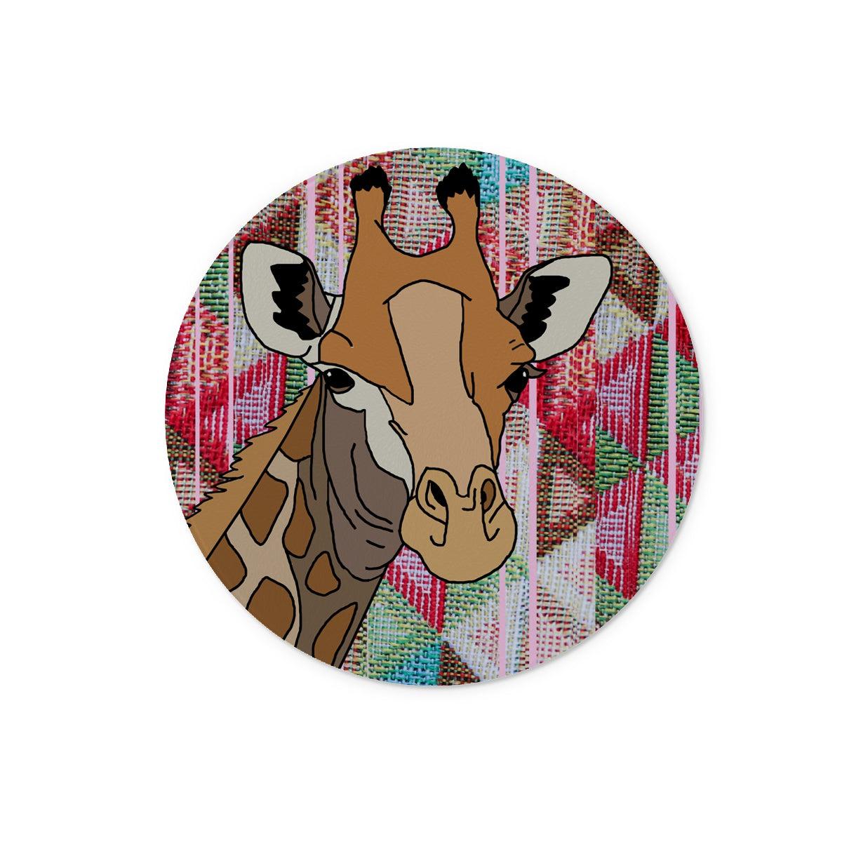 African Giraffe Glass Chopping Board.