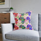 African Maps Floral Cushion with Insert.
