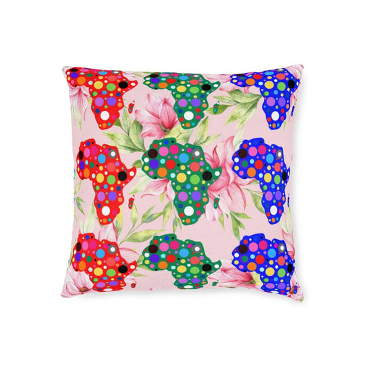 African Maps Floral Cushion with Insert.