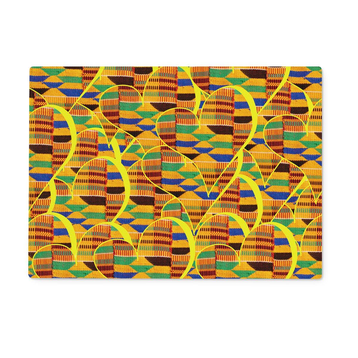 African Pattern Glass Chopping Board.