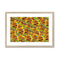 African Pattern Yellow Framed & Mounted Print.