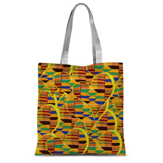 African Pattern Yellow Tote Bag.