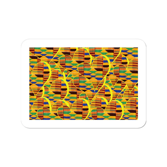 African Pattern Yellow Print Sticker