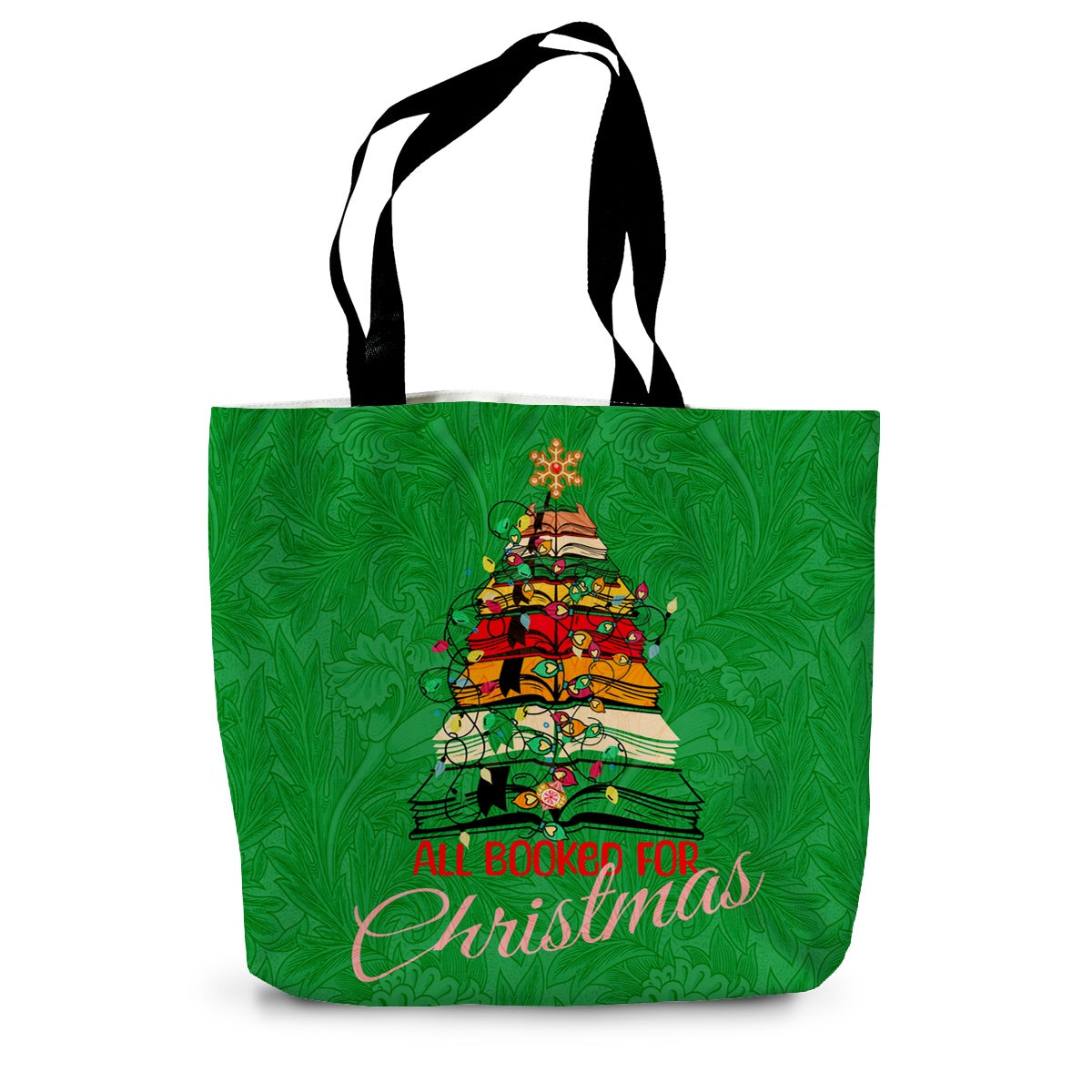All Booked for Christmas Booklovers Canvas Tote Bag