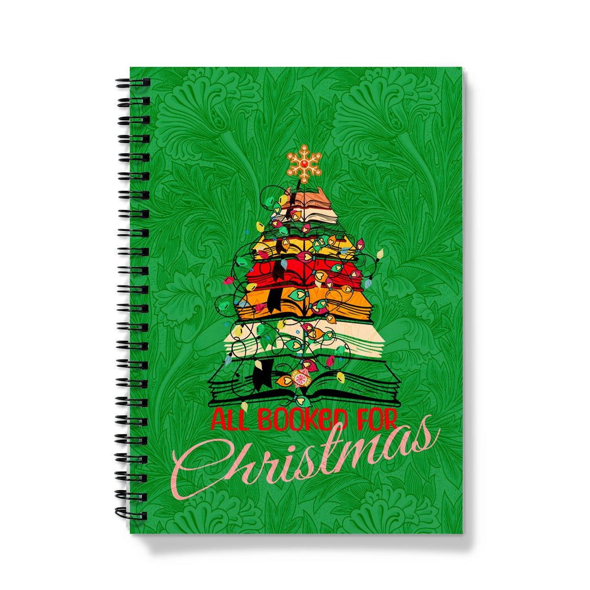 All Booked for Christmas Booklovers Notebook