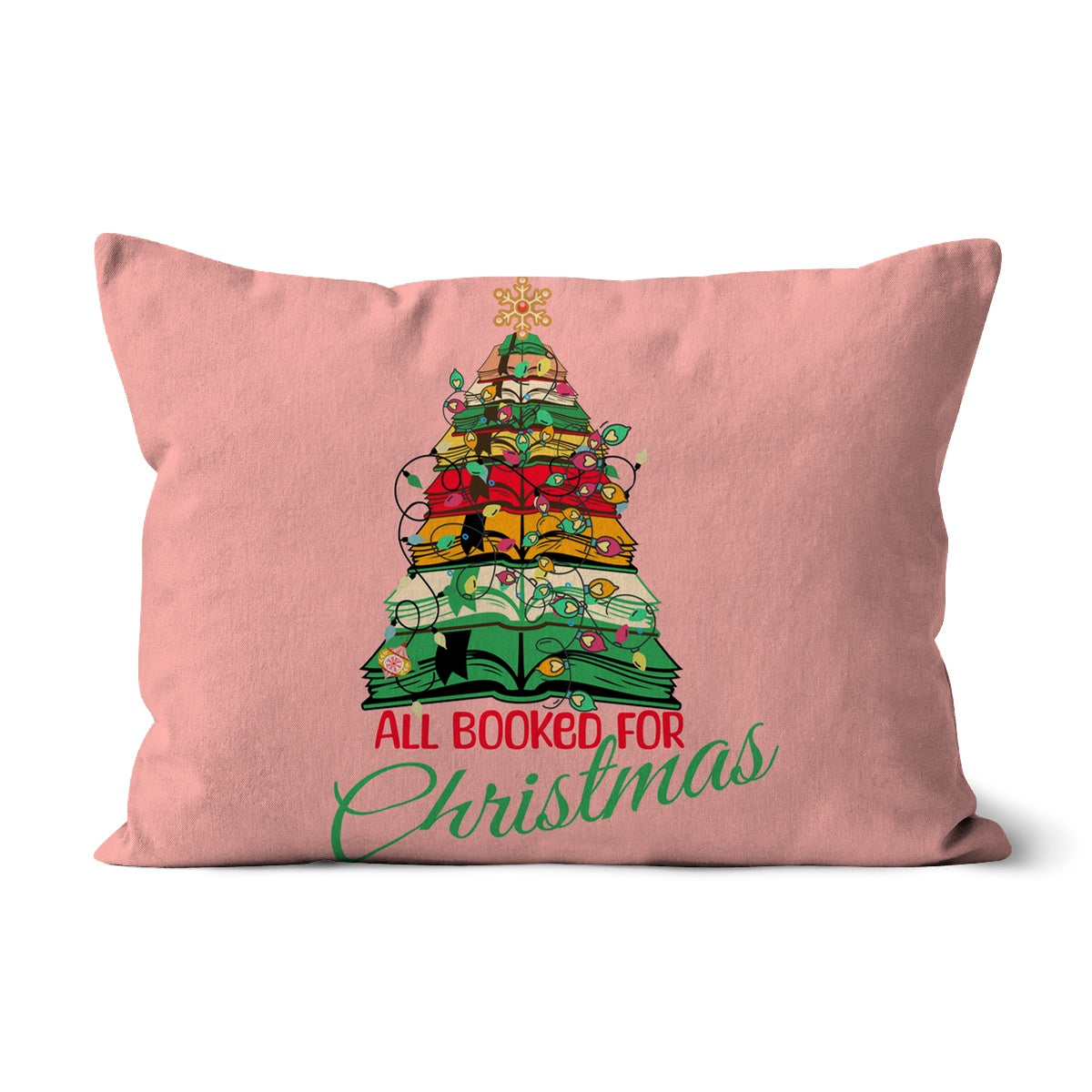 All Booked for Christmas Cushion