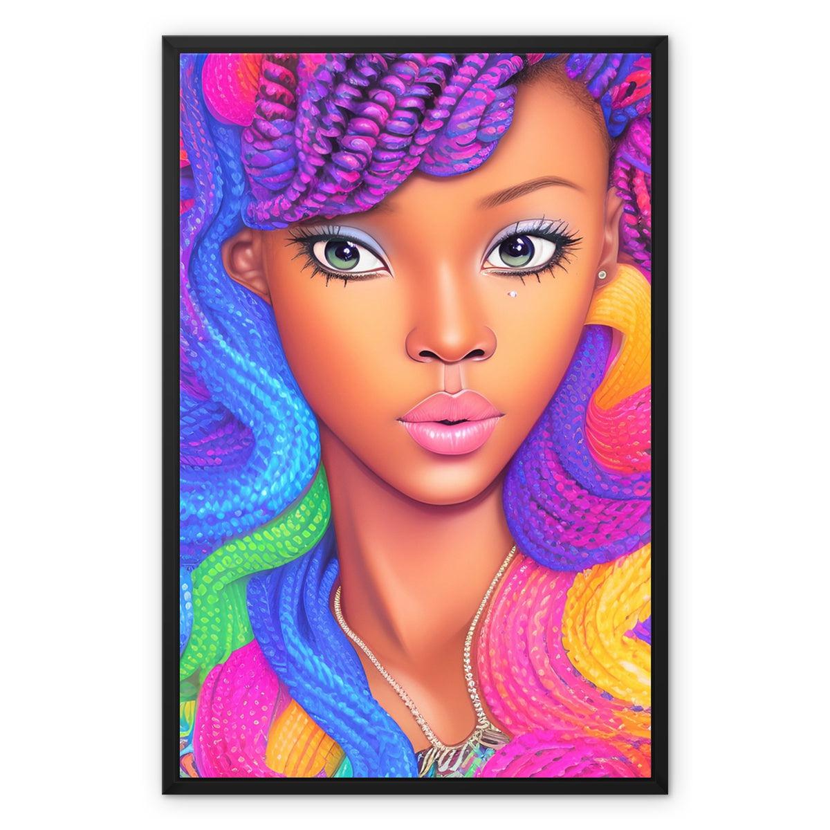 Barbie Braided Framed Canvas