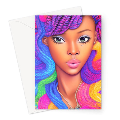 Barbie Braided Greeting Card