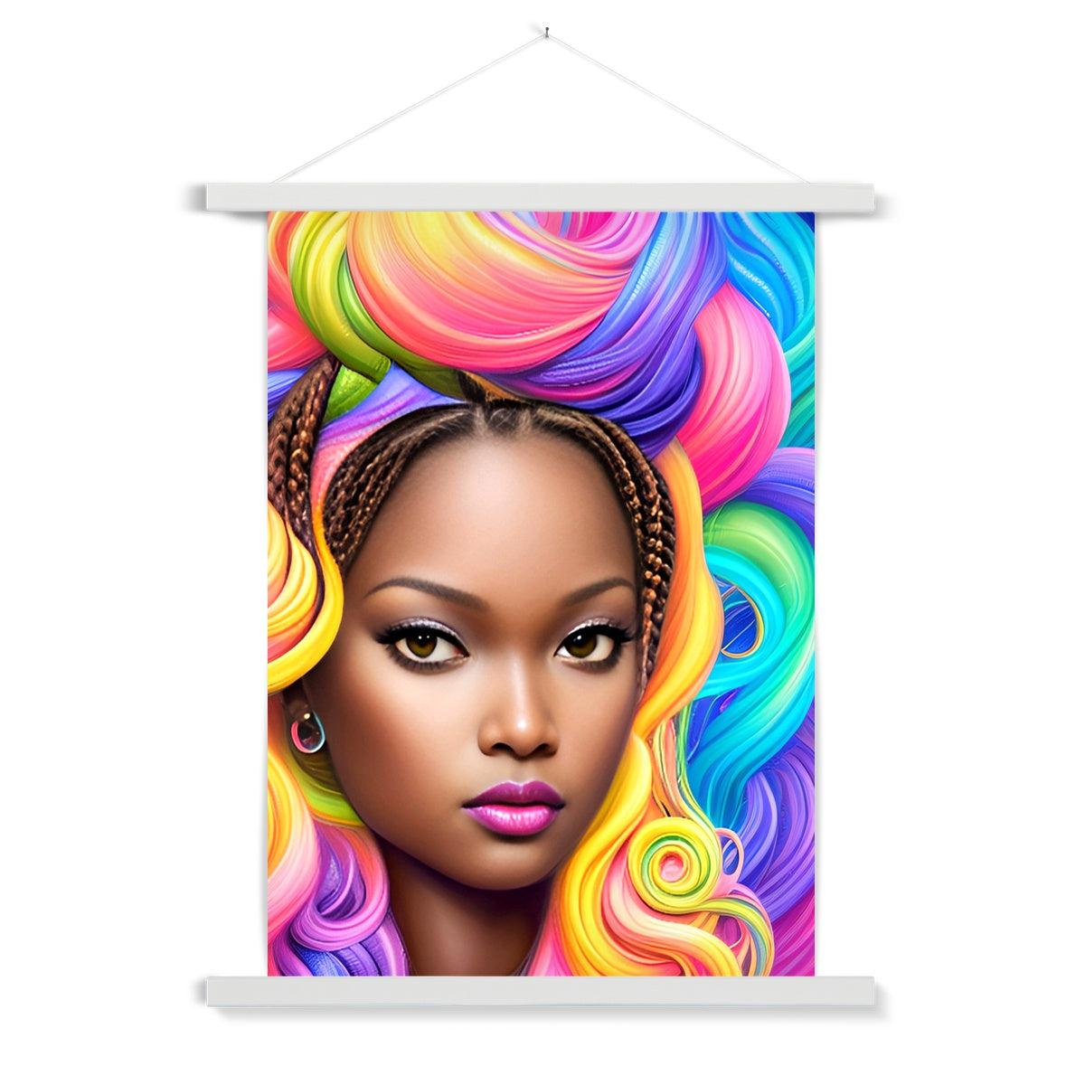 Black Girl Princess Print with Hanger
