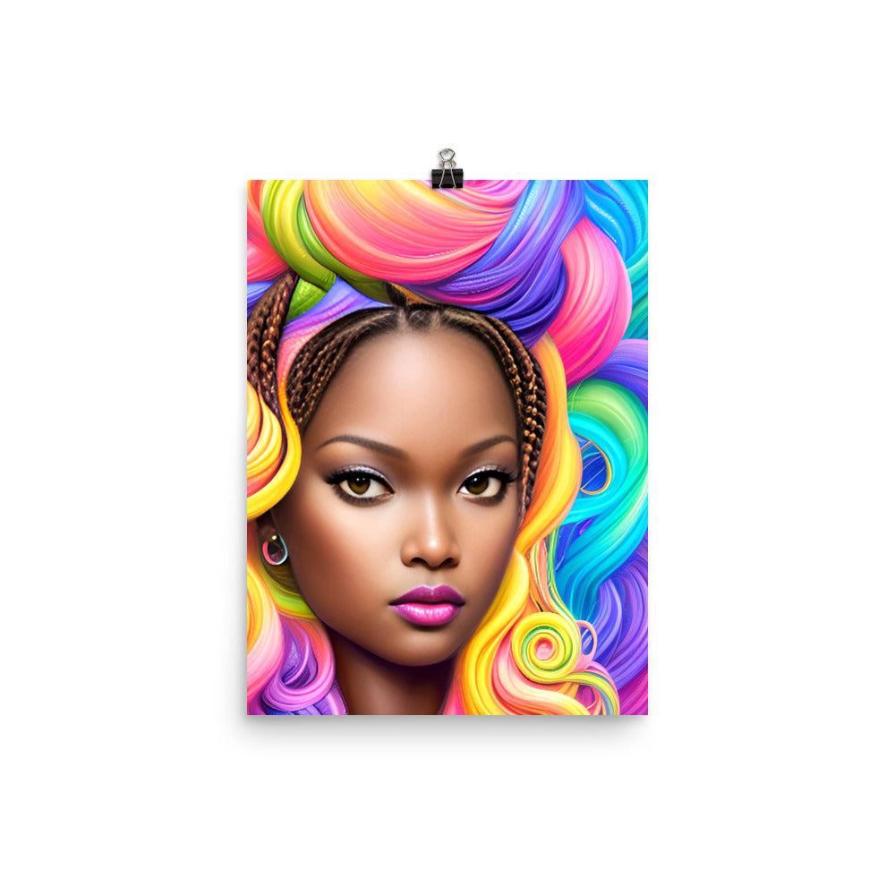 Black Girl Princess Unframed Matte Print