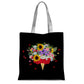 Black Ice Cream Flowers Tote Bag.