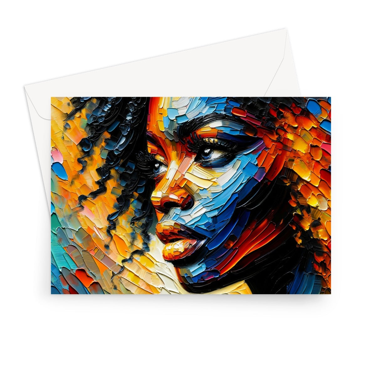 Black Woman Abstract Artwork II Greeting Card