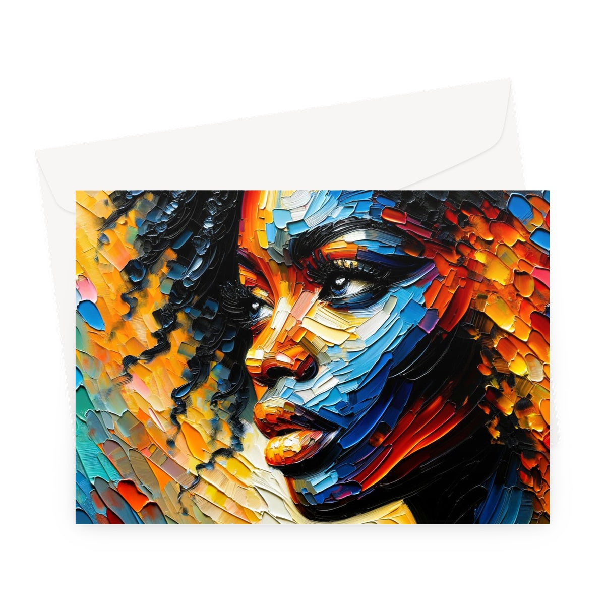 Black Woman Abstract Artwork II Greeting Card