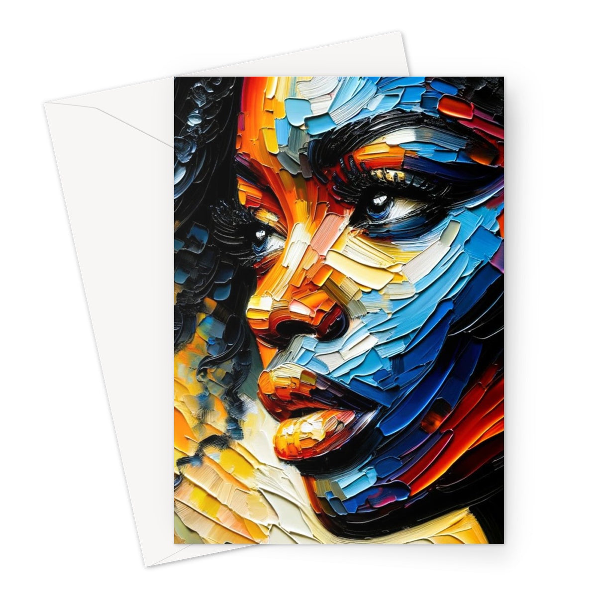 Black Woman Abstract Artwork II Greeting Card