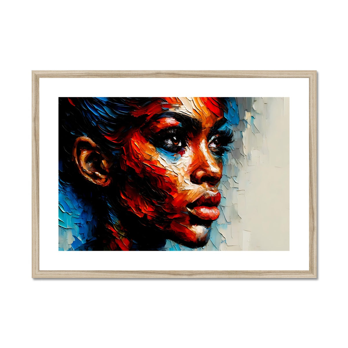 Black Woman Abstract Artwork III Framed & Mounted Print