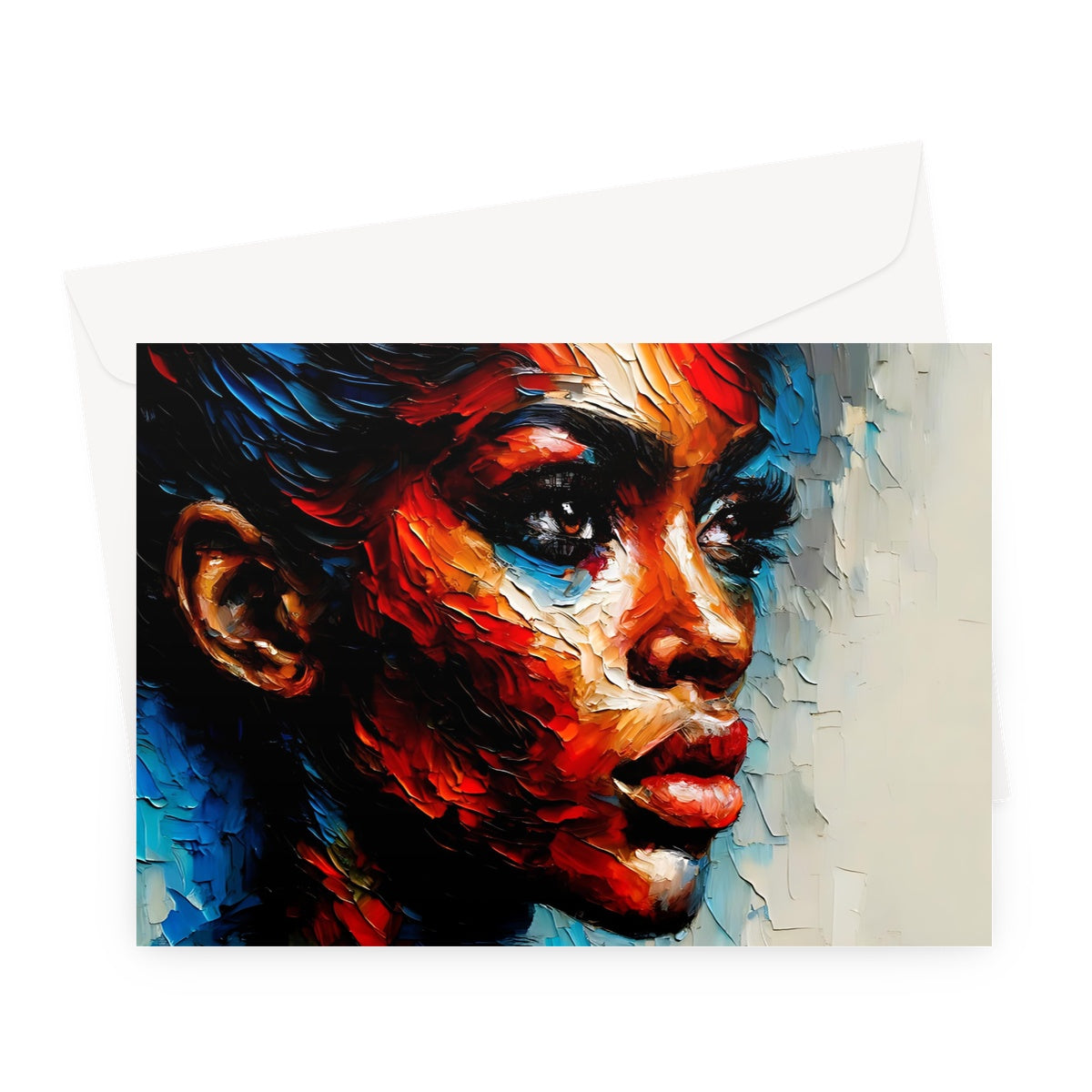 Black Woman Abstract Artwork III Greeting Card