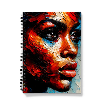 Black Woman Abstract Artwork III Notebook