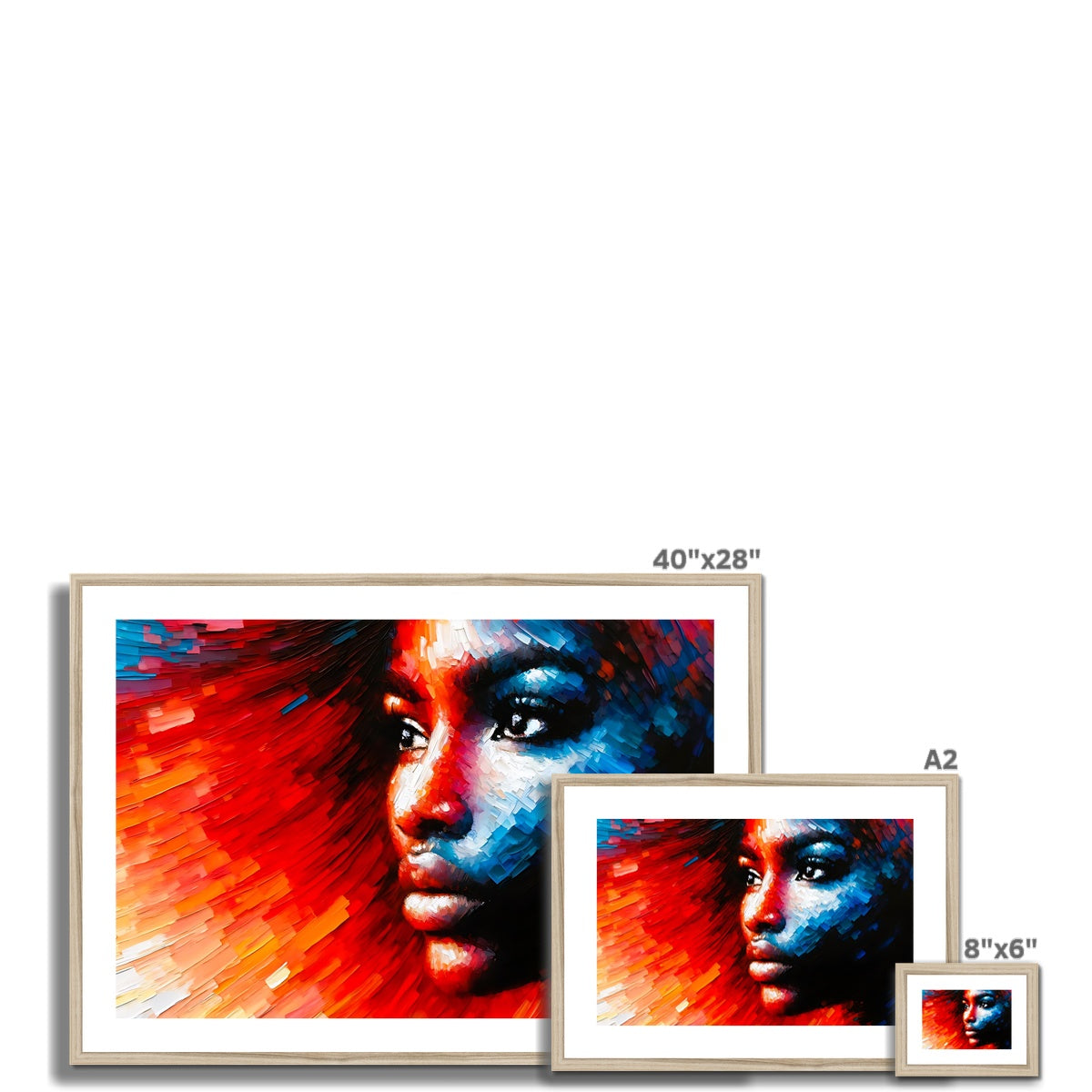 Black Woman Abstract Artwork IV Framed & Mounted Print