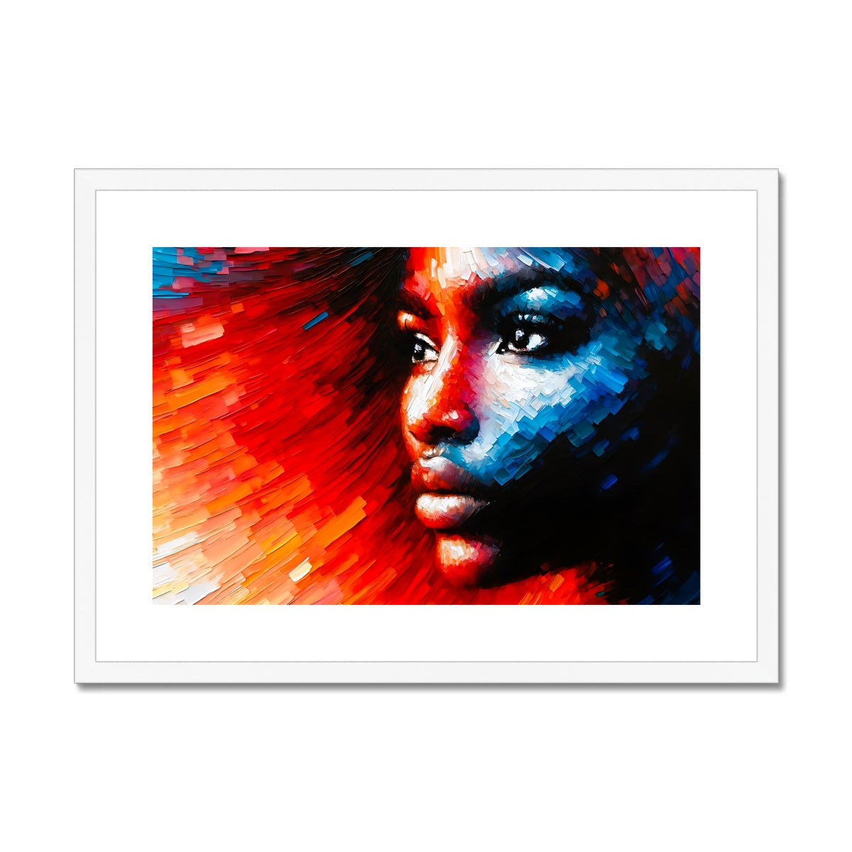 Black Woman Abstract Artwork IV Framed & Mounted Print