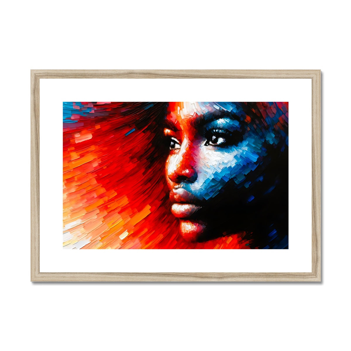 Black Woman Abstract Artwork IV Framed & Mounted Print