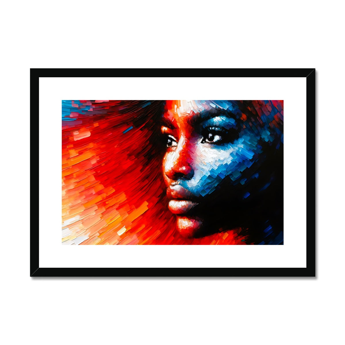 Black Woman Abstract Artwork IV Framed & Mounted Print