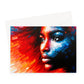 Black Woman Abstract Artwork IV Greeting Card