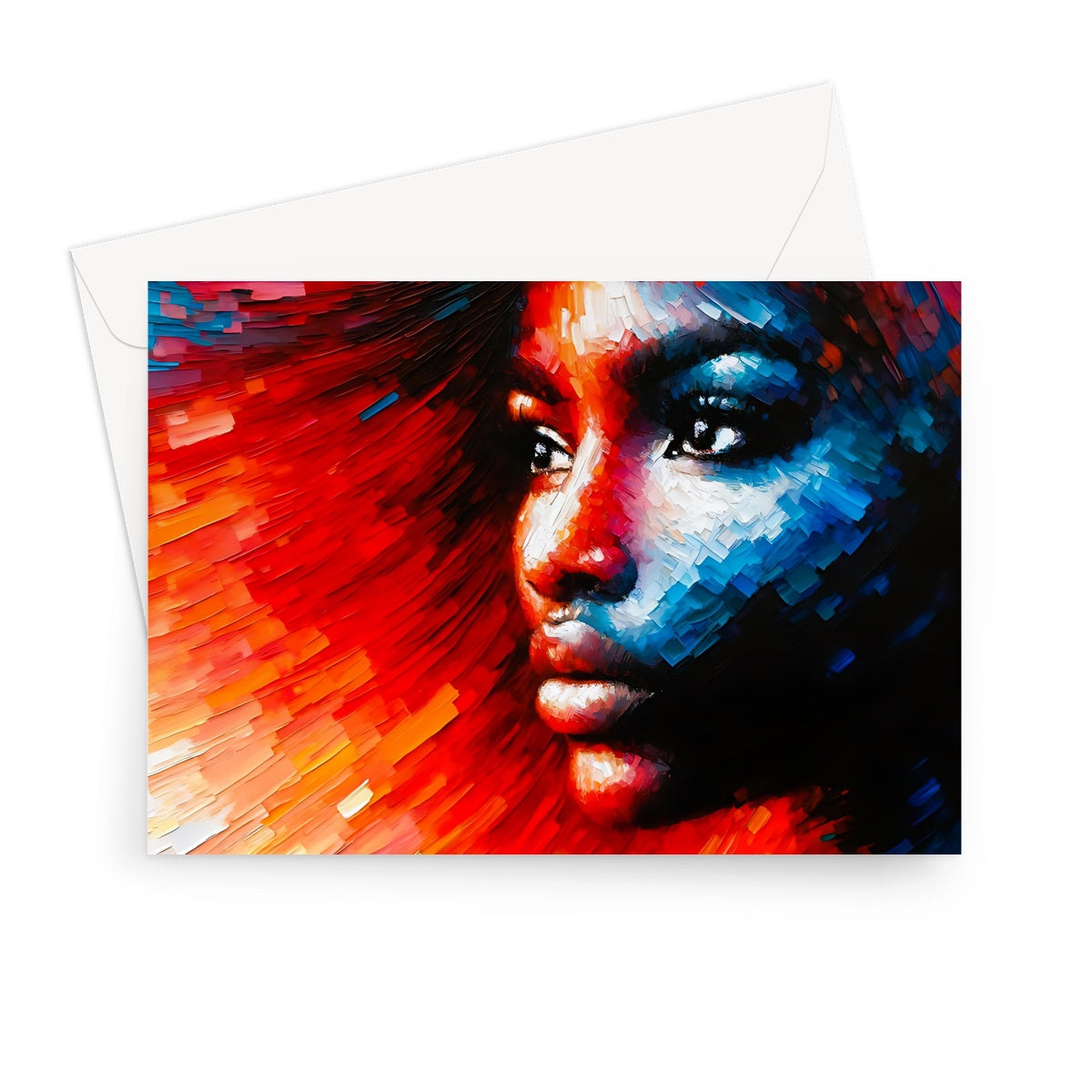 Black Woman Abstract Artwork IV Greeting Card