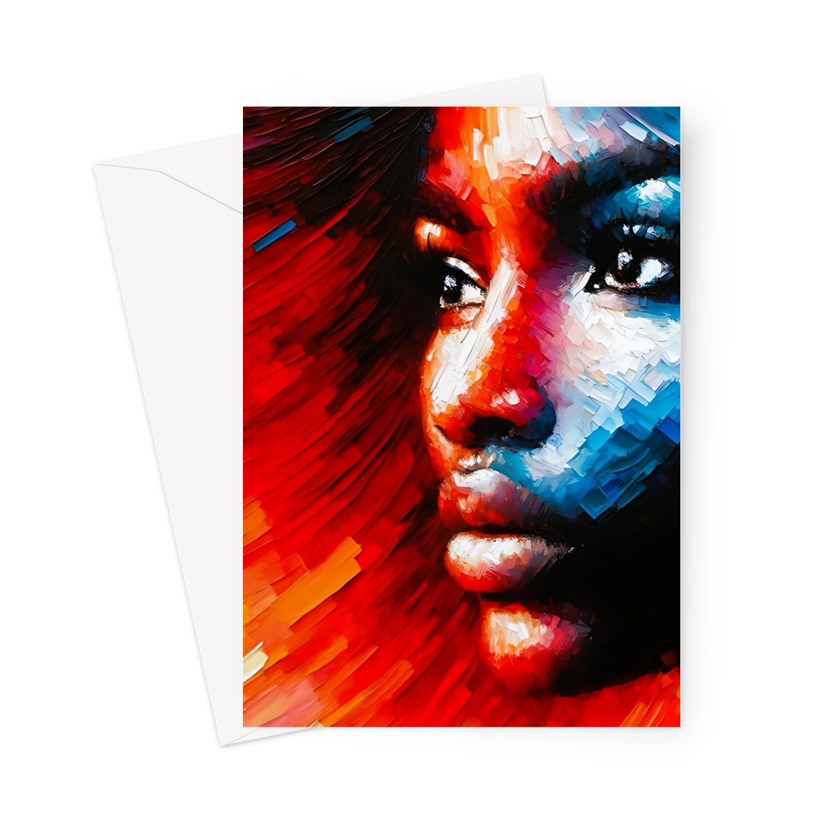 Black Woman Abstract Artwork IV Greeting Card