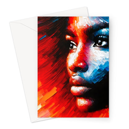 Black Woman Abstract Artwork IV Greeting Card