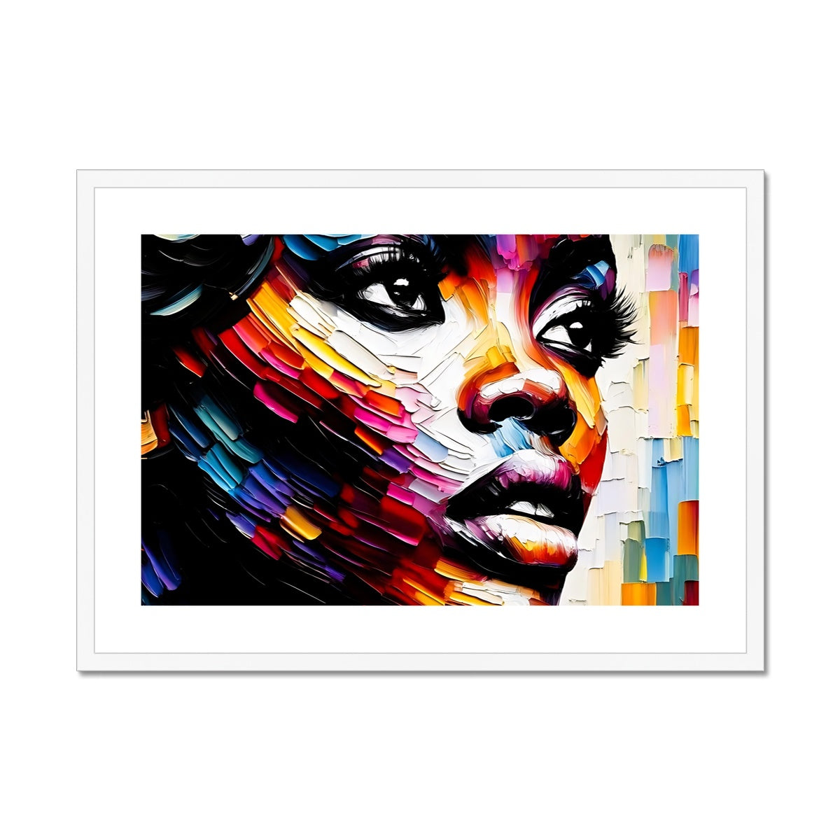 Black Woman Abstract Artwork V Framed & Mounted Print