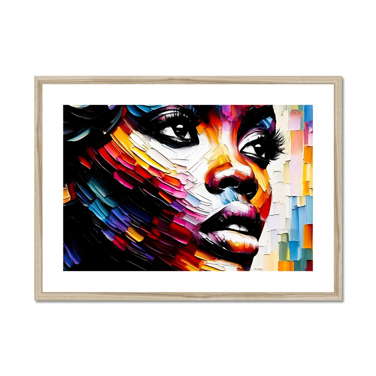 Black Woman Abstract Artwork V Framed & Mounted Print