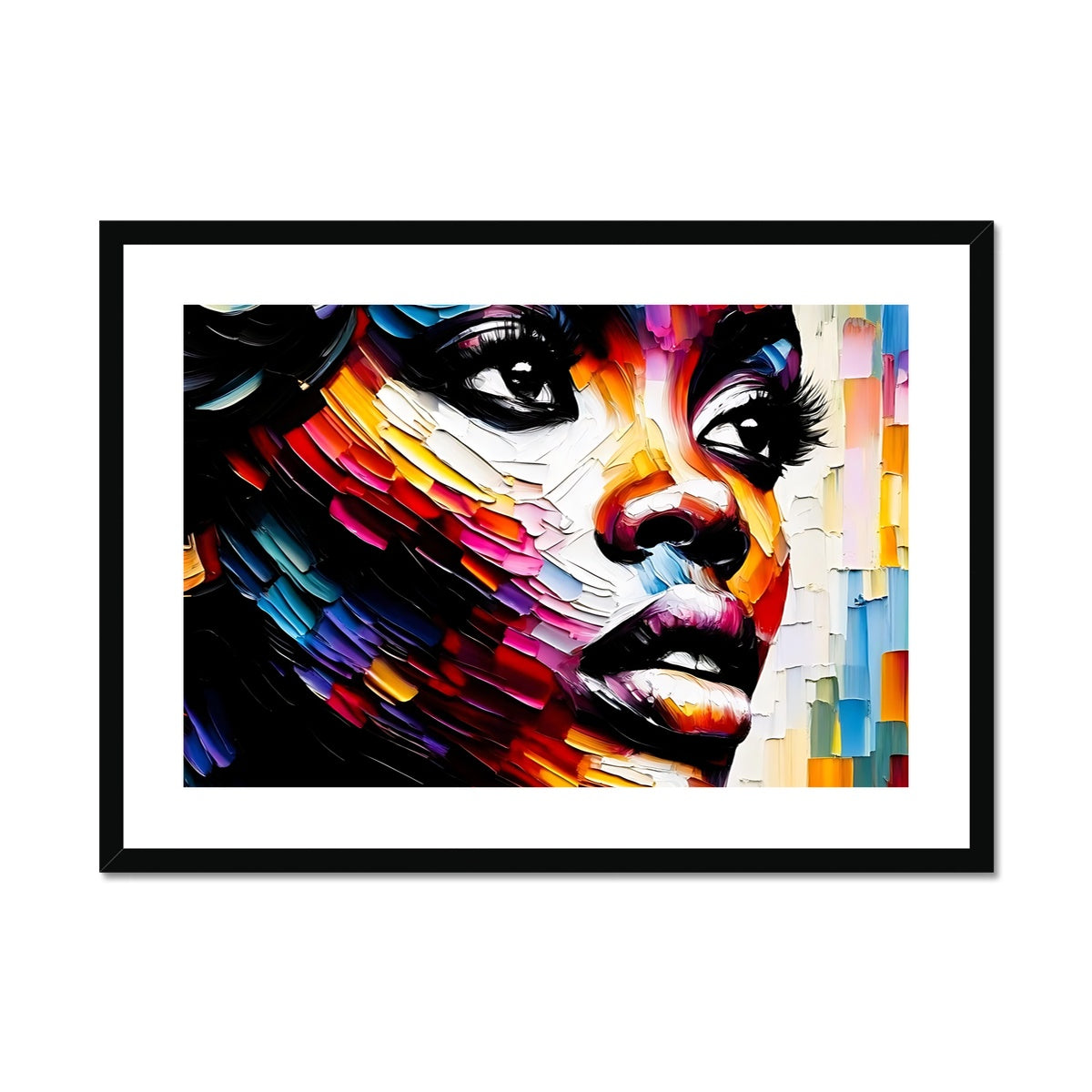 Black Woman Abstract Artwork V Framed & Mounted Print