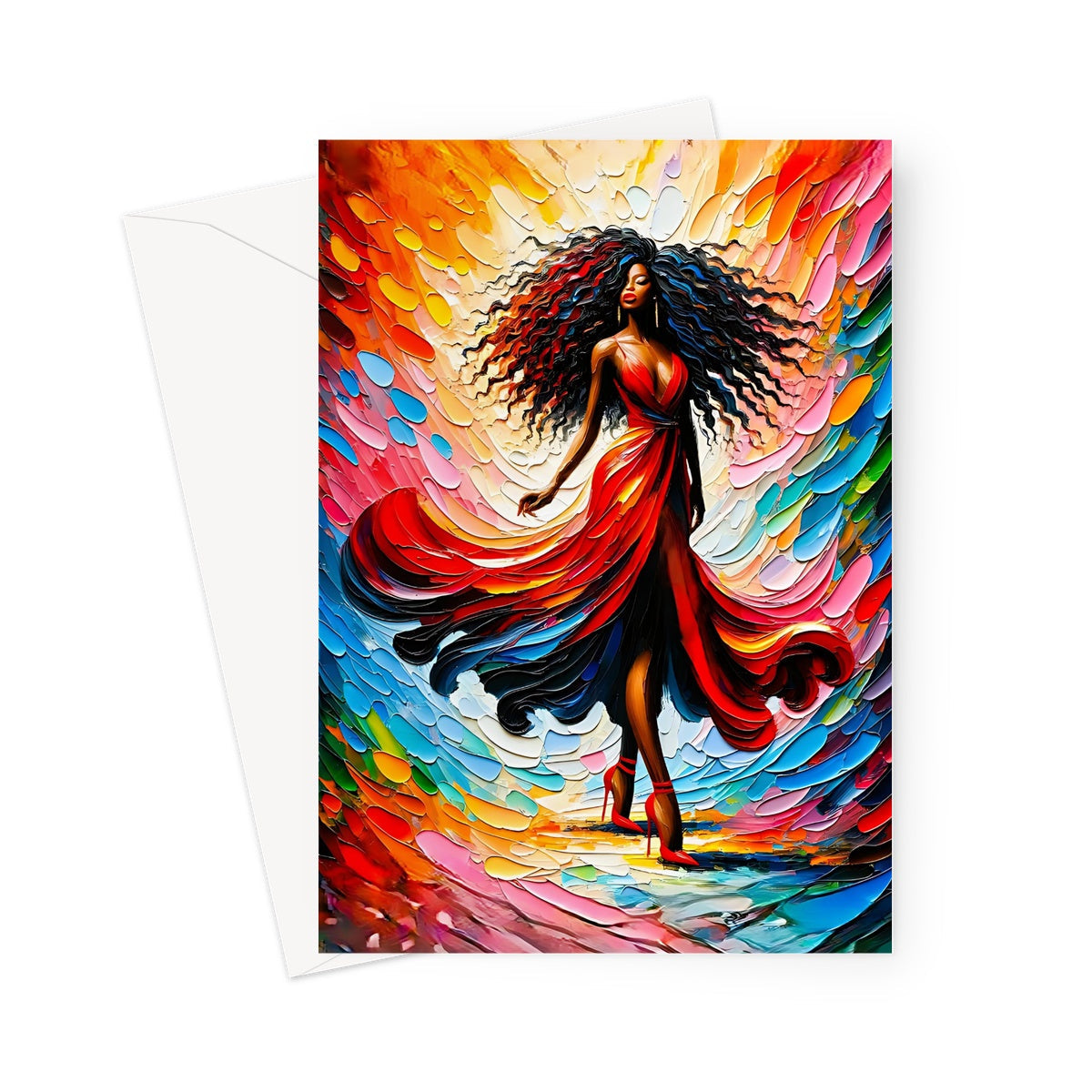 Black Woman Art Greeting Card