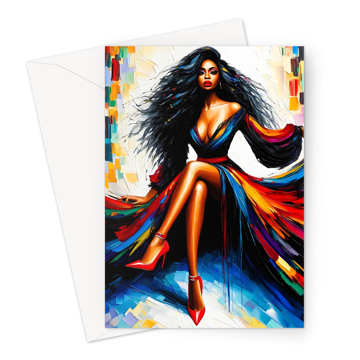 Black Woman Art Greeting Card