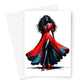 Black Woman Art Greeting Card