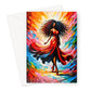 Black Woman Art Greeting Card