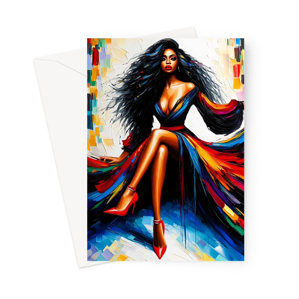 Black Woman Art Greeting Card