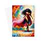 Black Woman Art Greeting Card