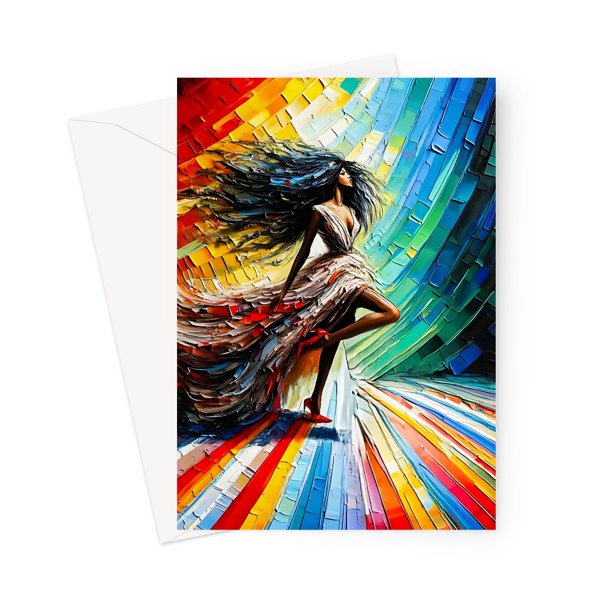 Black Woman Art Greeting Card