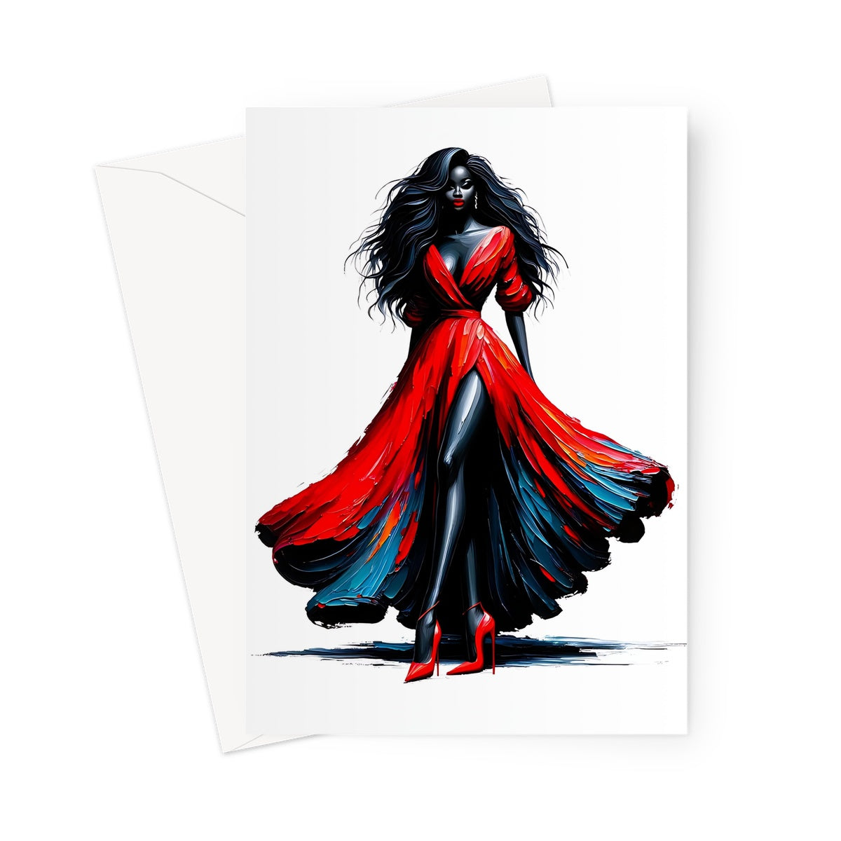 Black Woman Art Greeting Card