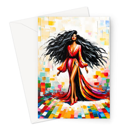 Black Woman Art Greeting Card