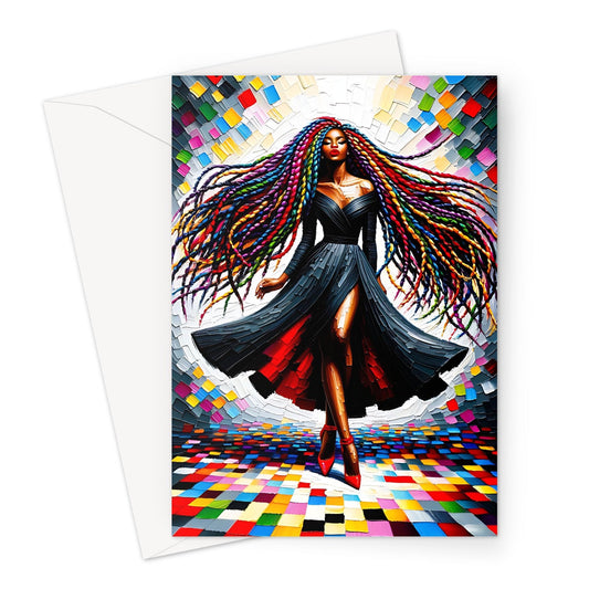 Black Woman Art Greeting Card