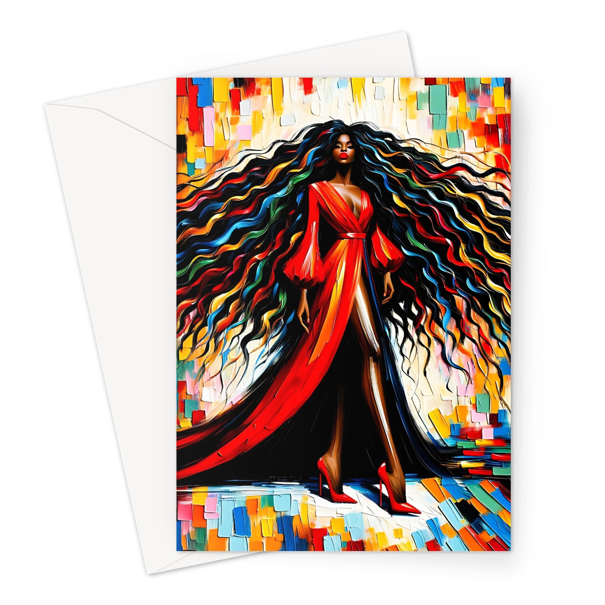 Black Woman Art Greeting Card