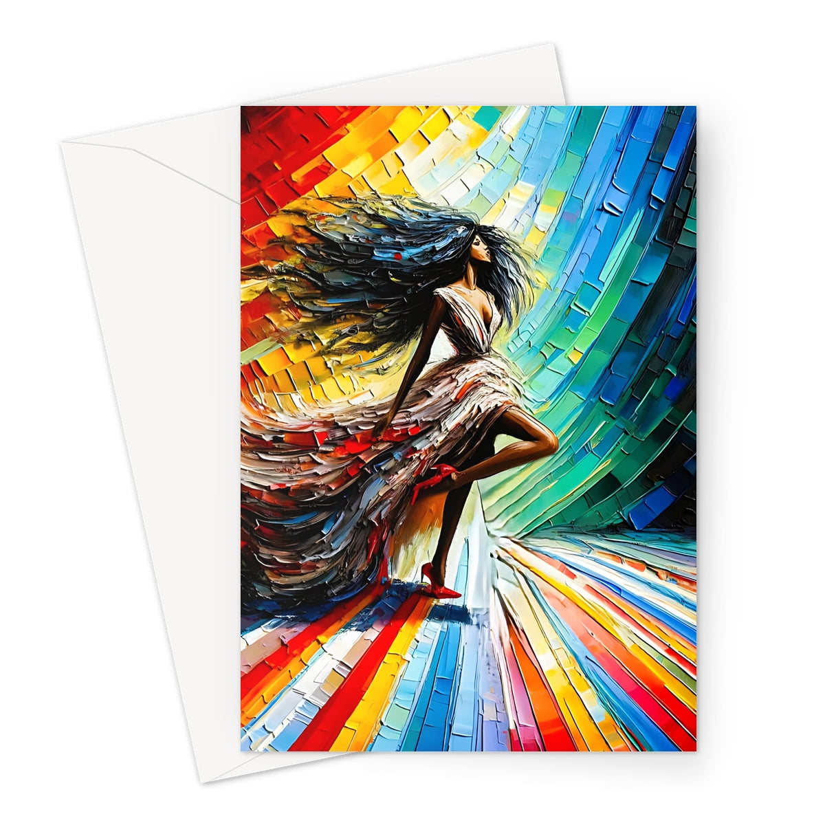 Black Woman Art Greeting Card