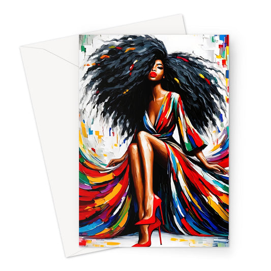 Black Woman Art Greeting Card