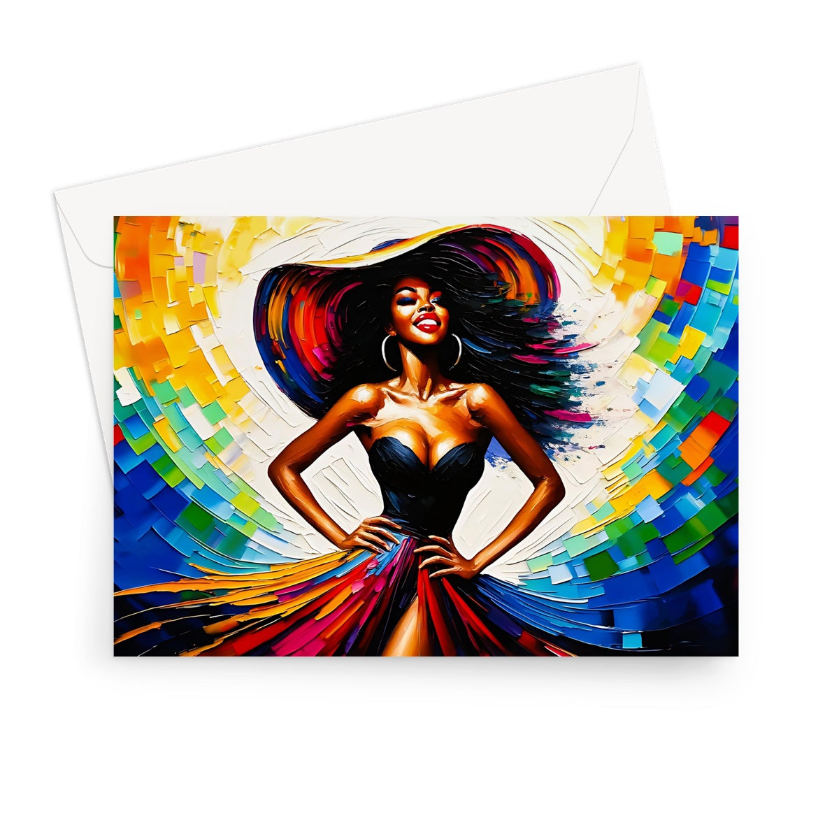 Black Woman Art Print Greeting Card