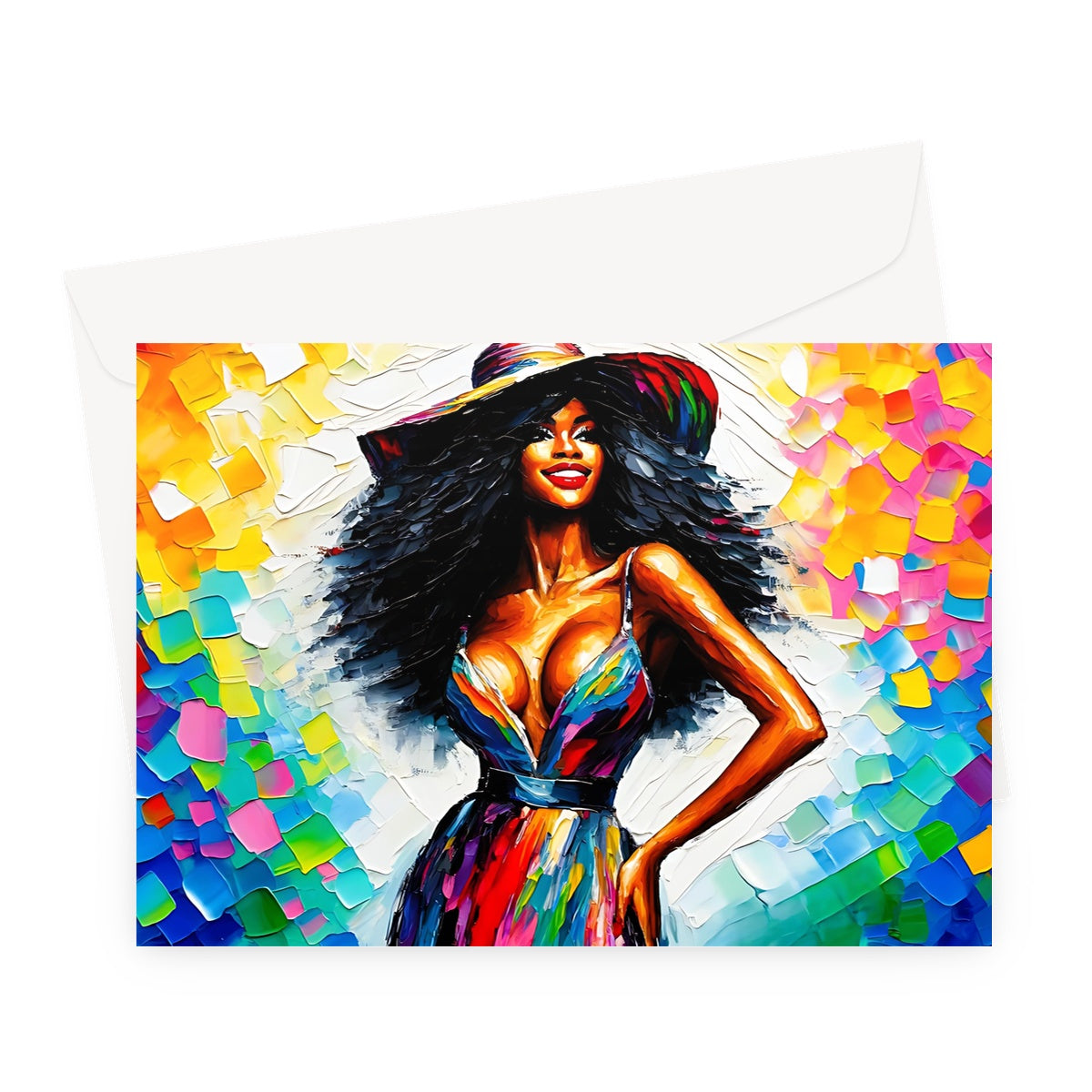 Black Woman Art Print Greeting Card