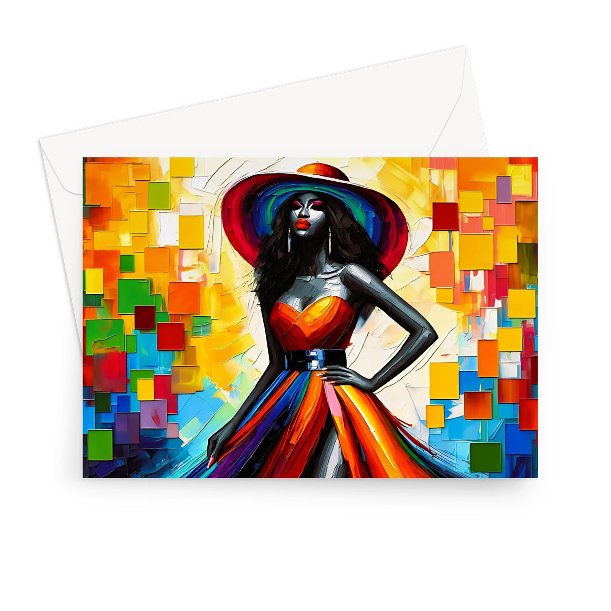 Black Woman Art Print Greeting Card